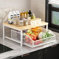 Étagère de rangement métallique pour légumes de cuisine, support de comptoir pour fruits, organisateur de micro-ondes, porte-ustensiles et assaisonnements