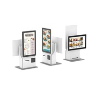 Machine de commande double face légère de 15,6 pouces avec écran tactile, résolution 1280x800, pour supermarchés, centres commerciaux, hôtels, restaurants