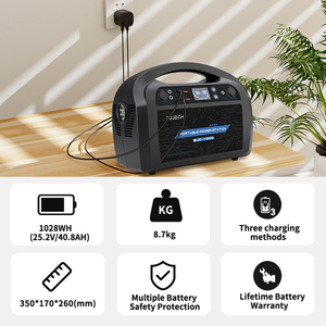 Station d'alimentation portable haute capacité BJC 1000W, batterie au lithium solaire avec contrôleur MPPT, prise EU/US, utilisation automobile - Product Image 1