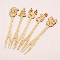 Ecologische bamboe fruitprikkers, wegwerpbaar, cartoon-cocktailspiesjes voor feestjes, desserts en hapjes, met FSC ISO-certificering.