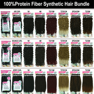 Water Wave Ombre Color Synthetic Hair Bundles, 8 Pieces in One Pack Synthetic Hair <strong>Weave</strong> - Product Image 5