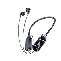 Écouteurs sans fil tour de cou en gros Bluetooth 5.4 avec affichage numérique LED, basses stéréo, Type-C, longue autonomie pour le sport et la course à pied