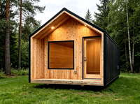 Sauna extérieur moderne en bois massif préfabriqué 2026, vapeur sèche, 2-10 personnes, personnalisable, pour villa, jardin, spa, hôtel