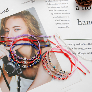 Bracelet mauvais œil en or, perles mauvais œil, paquet d'oeil turc, chaîne faite à la main, bijoux mauvais œil pour femmes, filles et garçons - Product Image 4