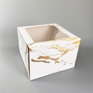 Eco-friendly Paperboard Cake <b>Box</b> with Glossy/Matt Lamination and High Visibility Printing - Product Image 3