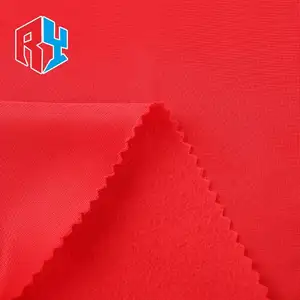 Toptan fiyat 100% polyester triko kumaş kırmızı tek taraflı fırçalanmış örme kumaş