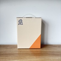 Boîtes à emporter pliables en matériaux recyclés personnalisées avec poignée pour pique-nique et emballage alimentaire pour fêtes