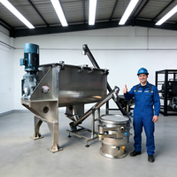 Mélangeur hélicoïdal horizontal basculant DZJX de qualité alimentaire 1500L 1000 kg pour poudres chimiques – Meilleur petit mélangeur industriel à ruban