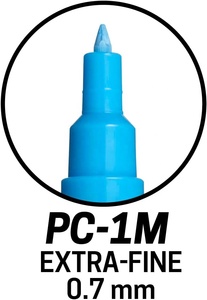 ปากกามาร์กเกอร์สีโปสเตอร์ปากกามาร์กเกอร์สีสอง PC-1M จุดเล็กๆปากกามิตซูบิชิ12สี (PC-1M) - Product Image 3
