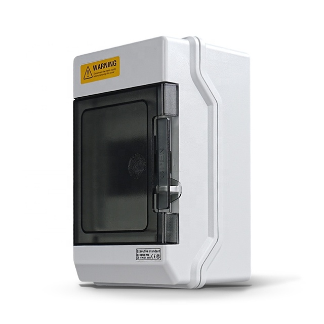 Solar Power System AC and DC Enclosure Box Din Rail Mount Single Phase 4 Way IP66 Waterproof Distribution Box