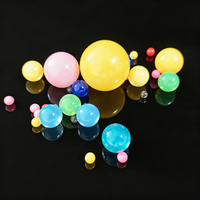 Boules en plastique colorées de 20 mm, brun, noir, cyan, gris, petites sphères, boules flottantes rondes en plastique, boules en PP, vente en gros