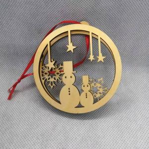 Bola de <span class=keywords><strong>Navidad</strong></span> Adornos colgantes Ángel de <span class=keywords><strong>madera</strong></span> doble capa muñeco de nieve colgante de <span class=keywords><strong>Navidad</strong></span> para decoración de árboles - Product Image 6