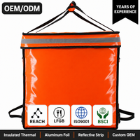 Sac isotherme imperméable extra large avec doublure en aluminium, panneau rigide en coton perlé, vente en gros, boîte de livraison alimentaire d'usine