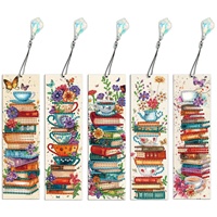 Marque-page créatif en acrylique pour l'art du diamant DIY, kit de peinture artisanale fait main, magnifique cadeau décoratif pour étudiants et amateurs de livres
