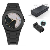 Montres à quartz octogonales en plastique, plusieurs couleurs, vente chaude en usine, avec boîte et outils de réglage du bracelet