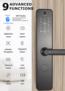 Cerradura de puerta biométrica digital a prueba de agua ttlock cerradura de puerta inteligente con cámara WiFi - Product Image 2