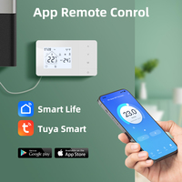 Beok Tuya WiFi Montaje en pared Caldera de gas Termostato Batería Controlador de temperatura de energía