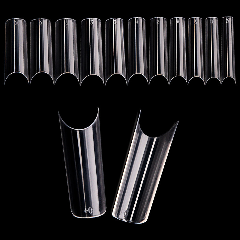 Nail Factory Acrylic Fake Tips XL Square Straight C Curve Nail Tips 550 PCS