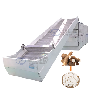 Séchoir industriel continu à bande maillée pour manioc, séchoir à bande maillée pour chips de manioc, séchage et broyage - Product Image 1