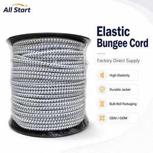 Corde Élastique de Qualité Supérieure 5mm, Cordon Élastique de Fabrication Industrielle 3/16*150Ft, Polyester Robuste à 260% d'Élongation - Product Image 1