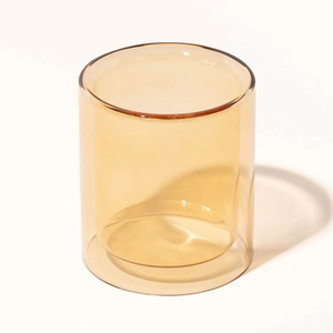 11OZ wadah lilin kosong Multi warna dinding ganda mewah stoples kaca kedelai lilin Votive tempat lilin untuk lilin - Product Image 6