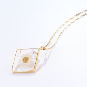 <span class=keywords><strong>2023</strong></span> Collier <span class=keywords><strong>de</strong></span> <span class=keywords><strong>mois</strong></span> <span class=keywords><strong>de</strong></span> naissance en résine plaqué or romantique 18K véritable fleur séchée en acier inoxydable pour les fiançailles - Product Image 5