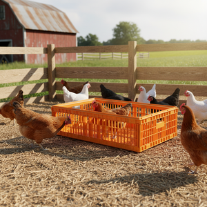 AYTAV Cages de transport ouvertes en PE pour poulets, usage domestique et agricole, capacité 12-16, longue durée de vie, nouvelles cages à volailles pour oiseaux/pigeons - Product Image 3