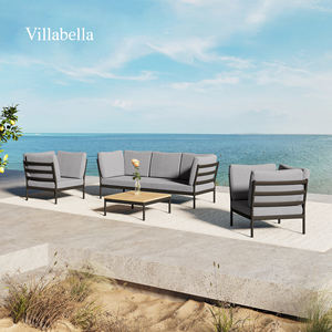 Juego de sofás de jardín de lujo, muebles de exterior de aluminio, sofá moderno para todo tipo de clima, muebles de patio para Hotel Resort - Product Image 1