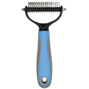 Peigne universel en acier inoxydable pour animaux de compagnie, peigne démêlant pour chien, peigne de nettoyage, éliminateur de poils, peigne de toilettage pour chat, vente en gros. - Product Image 5