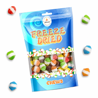 Vente directe d'usine de bonbons lyophilisés en vrac saveurs de fruits assorties bonbons de lyophilisation