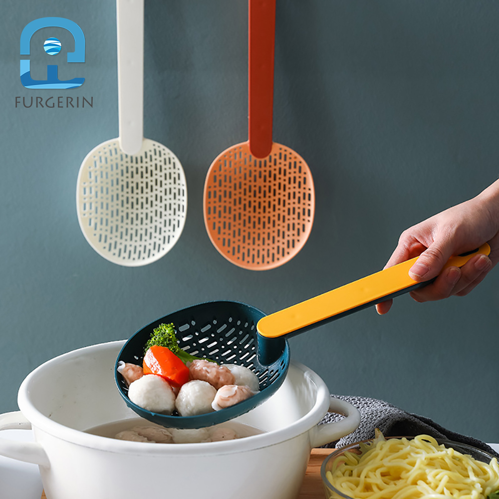 Кухонные гаджеты дноуглубительный дуршлаг цветное Сетчатое сито с длинной ручкой оптовая продажа кухонный термостойкий слив анти-ожоги