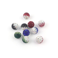 Haute qualité 16mm dégradé couleur polymère argile strass perle pour collier à faire soi-même Bracelet accessoires céramique argile porcelaine perles