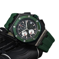 Montre-bracelet pour homme 2026, chronographe exquis à six aiguilles, bracelet en caoutchouc, polyvalente et tendance, idéale pour le bureau au quotidien