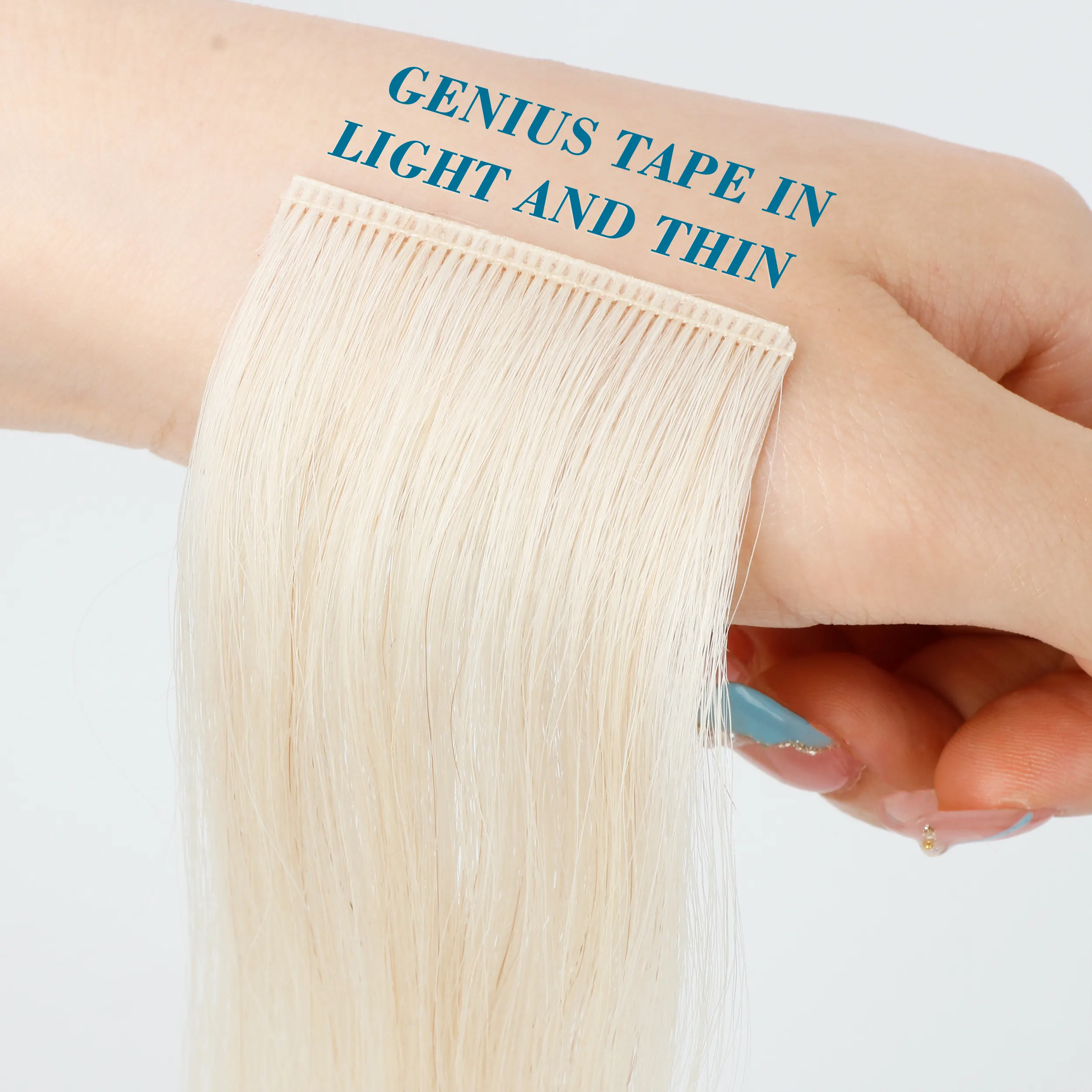 2023 Genius Tape Trame Invisible Double Dessiné 100% Cheveux Humains Sans Soudure Européenne Genius Tape Ins Extensions de Cheveux