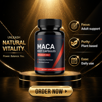 Capsules d'extrait de racine de Maca noire personnalisées OEM, pour augmenter l'énergie et la vitalité des hommes, complément alimentaire pour la santé masculine