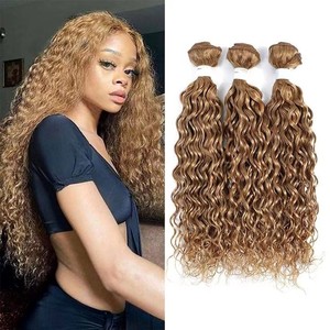 Fasci di <span class=keywords><strong>capelli</strong></span> umani ricci vergini brasiliani di grado 10A balayage marrone <span class=keywords><strong>chiaro</strong></span> Mix <span class=keywords><strong>capelli</strong></span> umani biondi tessuto P4/27 Ombre <span class=keywords><strong>capelli</strong></span> umani - Product Image 5