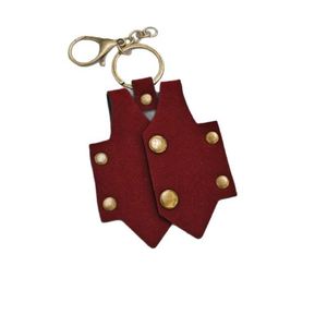 New Style Diy Charms Creative Suede Vest Clothing Portable Stylish Leather Keychain Bag Charm for Gifts - Product Image 2