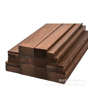 Lattes de bois massif carbonisé 1x6 2x4 3x3 4x4 5x5 5x6 pour meubles DIY, clôtures et décoration intérieure - Product Image 3