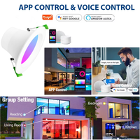 Plafonnier intelligent SAA CE, éclairage encastré ZigBee, spot RGB, lampe intelligente Tuya WiFi, lampe LED intelligente pour maison et hôtel, IP44