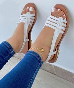 Sandalias de playa tejidas de moda para mujer 2024, nuevas, de talla grande, con suela plana, zapatos casuales ligeros con amortiguación para comercio transfronterizo - Product Image 5