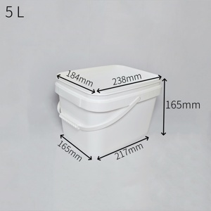 Seau d'emballage alimentaire de qualité supérieure 5L, seau d'emballage de liquides scellé avec poignée en plastique - Product Image 2