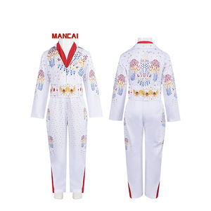 Traje de Cantante de Rock con Diamantes para Hombre y Mujer, Traje de Televisión y Cine, Disfraz de Rockero Elvis para Adultos y Niños, Ropa con Pedrería de Diamantes - Product Image 1