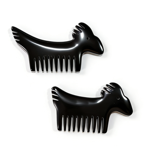 Peigne en jade noir au design original et accrocheur, outil de massage en pierre gua sha bian - Product Image 3