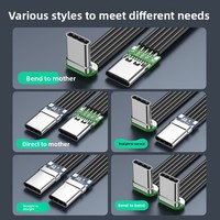 Typ-C Flachkabel 90-Grad-Winkel Silikon Drohnen-Stromversorgungskabel Typ-C Stecker auf Stecker/Buchse Direktlieferung ab Werk