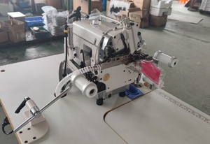 QS-5100D-4-EXT-CL <b>High</b> Speed <b>Bed</b> Collar <b>Top</b> and Bottom Feed Industrial Overlock Industrial Sewing Machine - Product Image 4