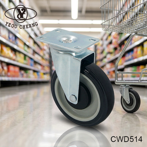 Chariot de courses YEOU CHERNG avec roues en PU de 4 pouces, plaqué zinc, durable, pour usage intérieur CWD514 - Product Image 1