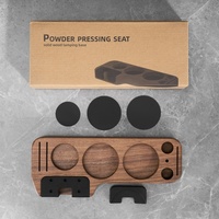 Station de tamping pour café en bois de noyer, support de base pour tamper et porte-filtre, 51mm 53mm 58mm