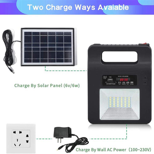 Solar Energy System Complete Kit Portable Solar Lighting Kit Solar Home Lighting System Power Station With Solar Panels UP-SMLK5 - Product Image 2