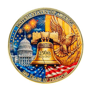 Koin Logam Kenang-kenangan Kustom Bertema Peringatan Hari Jadi Liberty Bell 1776 - 2026 - Product Image 2
