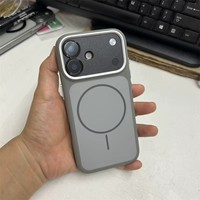 Coque de téléphone magnétique personnalisée avec dos mat givré pour iPhone 15 16 17 18 Pro Max, coque hybride magnétique mate, protection de l'appareil photo